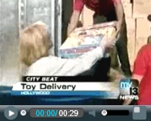 My 13 News - Children's Hospital Los Angeles Toy Delivery