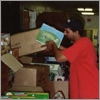 Helping to arrange the boxes