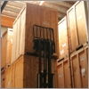 storage container and a forklift