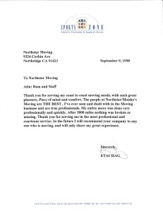 recommendation letter from sports zone sports recommendation letter