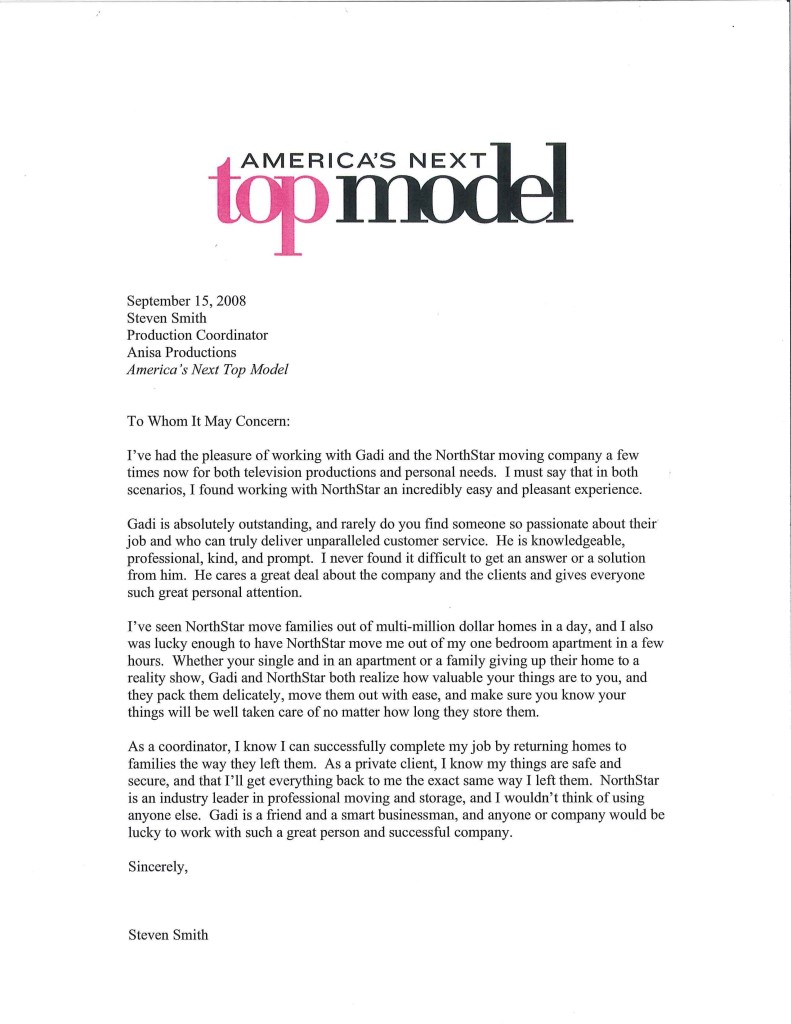 reference letter page