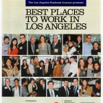 The Cover of The Best Places To Work Award article in the Los Angeles Business Journal.