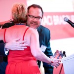 Traci accepting the Signature Award for Volunteer of the Year