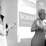 Traci accepting the Signature Award for Volunteer of the Year