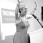 Traci accepting the Signature Award for Volunteer of the Year
