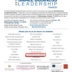 A list of finalist for the 2012 Small Business Leadership Awards