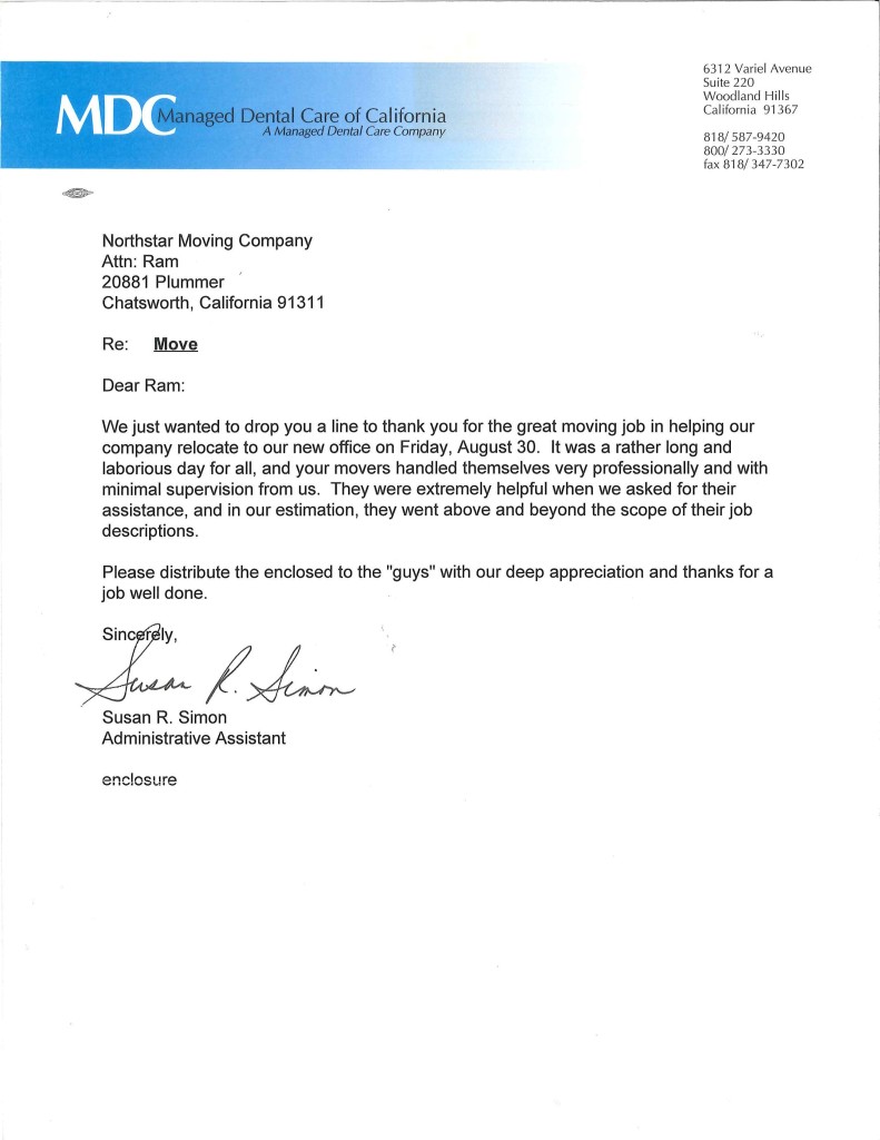 dental letter of recommendation