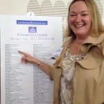 Laura Mcholm at the Reception, proud to be on the list!