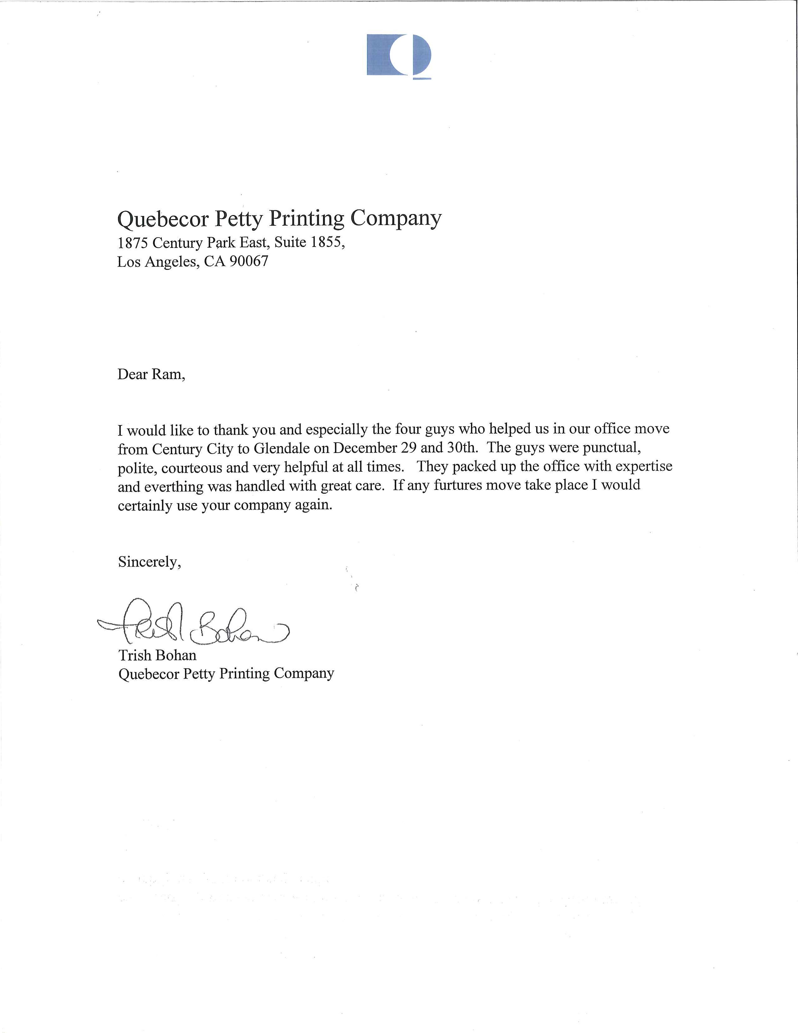 Business Reference Letter Format from www.northstarmoving.com